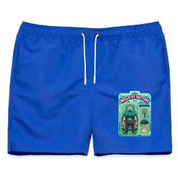 Negative Neptun-Actionfigur - Männer Badeshorts - Royalblau - Vorne - AI Model Male 178 light (178cm)