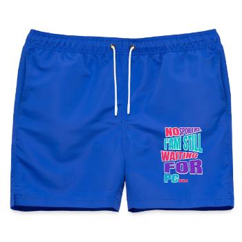 No Spoilers PC Gamer Retro - Männer Badeshorts - Royalblau - Vorne - AI Model Male 178 light (178cm)