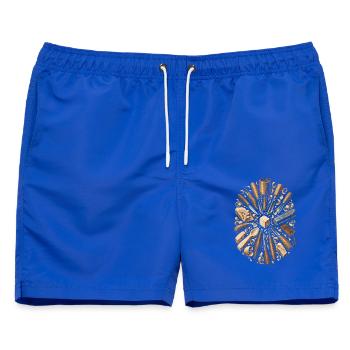 Holzschnitzerei Schnitzen Holzschnitzen - Männer Badeshorts - Royalblau - Vorne - AI Model Male 178 light (178cm)