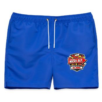 Ich bin nicht alt, der Rest der Welt ist zu jung. - Männer Badeshorts - Royalblau - Vorne - AI Model Male 178 light (178cm)