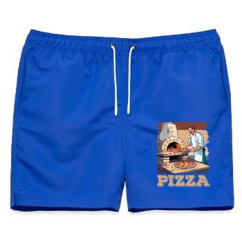Pizzabäcker Am Steinofen Pizza Bäcker - Männer Badeshorts - Royalblau - Vorne - AI Model Male 178 light (178cm)