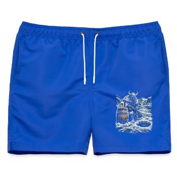 Norwegen Norweger - Männer Badeshorts - Royalblau - Vorne - AI Model Male 178 light (178cm)