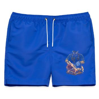 Metzger Schlachter Metzgerhandwerk - Männer Badeshorts - Royalblau - Vorne - AI Model Male 178 light (178cm)