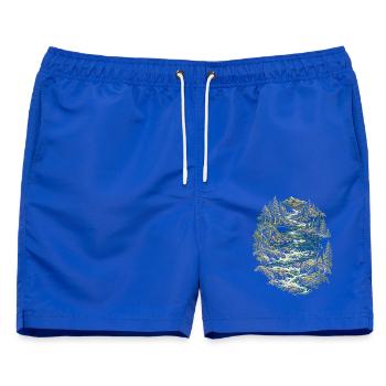 Fliegenfischen Fliegenangler - Männer Badeshorts - Royalblau - Vorne - AI Model Male 178 light (178cm)