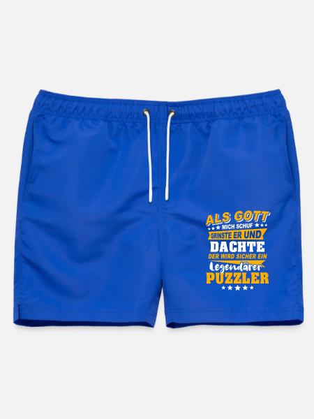 Puzzler Puzzlen - Männer Badeshorts - Royalblau