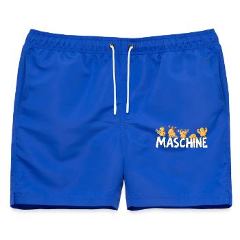 Maschine Küken Workout Fitness Kraftsport Humor - Männer Badeshorts - Royalblau - Vorne - AI Model Male 178 light (178cm)
