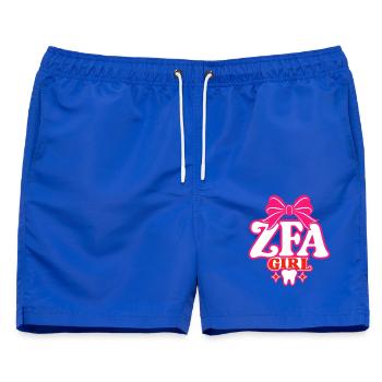 ZFA Girl – Zahnmedizinische Fachangestellte - Männer Badeshorts - Royalblau - Vorne - AI Model Male 178 light (178cm)