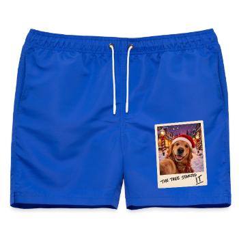 The Tree Started It Golden Retriever Selfie - Männer Badeshorts - Royalblau - Vorne - AI Model Male 178 light (178cm)
