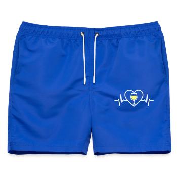 Weißwein Herz - Männer Badeshorts - Royalblau - Vorne - AI Model Male 178 light (178cm)
