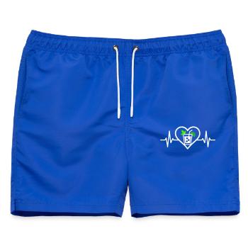 Mojito Herz Aperitif Cocktail - Männer Badeshorts - Royalblau - Vorne - AI Model Male 178 light (178cm)