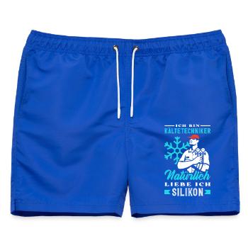 Kältetechniker Klimatechniker Handwerker Spruch - Männer Badeshorts - Royalblau - Vorne - AI Model Male 178 light (178cm)