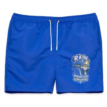 Norwegen Norweger Rain Is Just Norwegian Sunshine - Männer Badeshorts - Royalblau - Vorne - AI Model Male 178 light (178cm)