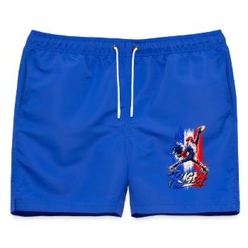 Heller dreikoloriger Rugby-Hahn - Männer Badeshorts - Royalblau - Vorne - AI Model Male 178 light (178cm)