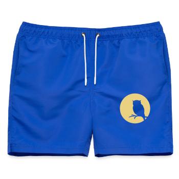 Moon owl - Männer Badeshorts - Royalblau - Vorne - AI Model Male 178 light (178cm)
