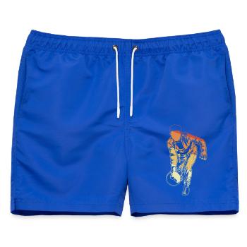 Vintage Bowler - Männer Badeshorts - Royalblau - Vorne - AI Model Male 178 light (178cm)