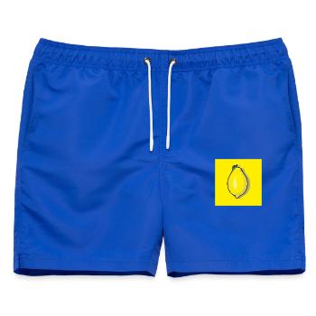 Zitrone Zitrone - Männer Badeshorts - Royalblau - Vorne - AI Model Male 178 light (178cm)