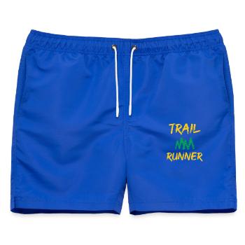 Trail Runner - Männer Badeshorts - Royalblau - Vorne - AI Model Male 178 light (178cm)