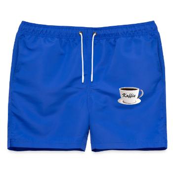 Leckere Tasse Kaffee mit Aufdruck Kaffee - Männer Badeshorts - Royalblau - Vorne - AI Model Male 178 light (178cm)