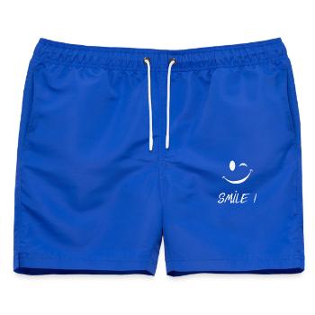 Smile - Männer Badeshorts - Royalblau - Vorne - AI Model Male 178 light (178cm)