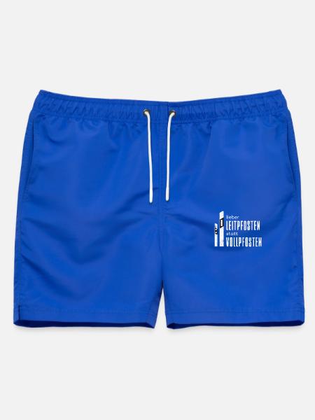 Leitpfosten - Vollpfosten - Straßenbau - Männer Badeshorts - Royalblau