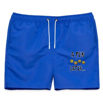 ein paar Hamburger später - Männer Badeshorts - Royalblau - Vorne - AI Model Male 178 light (178cm)