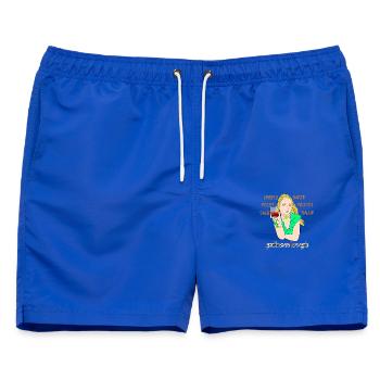 Prost auf einen Neuanfang Happy Days Cheers Santé - Männer Badeshorts - Royalblau - Vorne - AI Model Male 178 light (178cm)