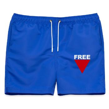 Freifall Fettes Dreieck - Männer Badeshorts - Royalblau - Vorne - AI Model Male 178 light (178cm)