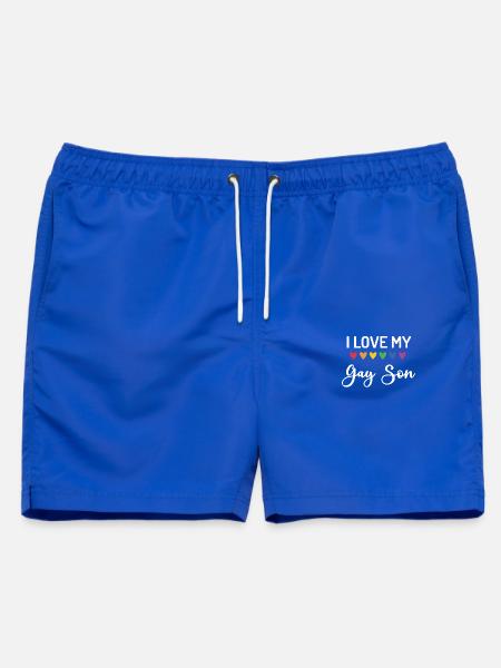 Ich liebe meinen schwulen Sohn - Männer Badeshorts - Royalblau