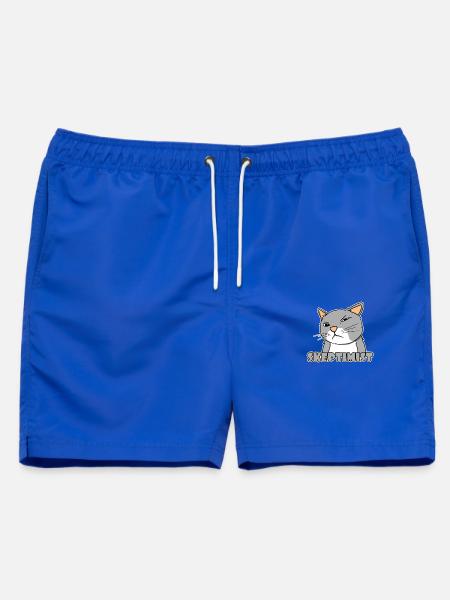 Skeptiker Katze - Skeptimist - Männer Badeshorts - Royalblau