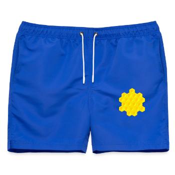 Wabe - Männer Badeshorts - Royalblau - Vorne - AI Model Male 178 light (178cm)