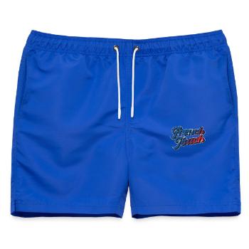 Französischer Touch - Männer Badeshorts - Royalblau - Vorne - AI Model Male 178 light (178cm)