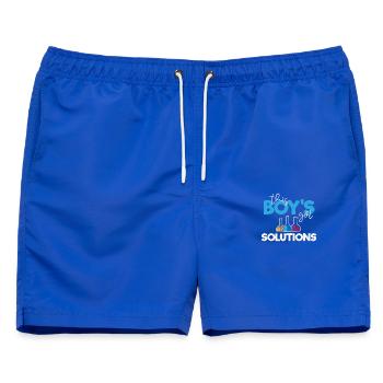 Dieser Junge hat Lösungen - Männer Badeshorts - Royalblau - Vorne - AI Model Male 178 light (178cm)