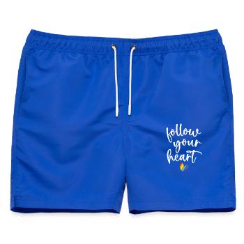 Pride Month - Folge deinem Herzen - Männer Badeshorts - Royalblau - Vorne - AI Model Male 178 light (178cm)