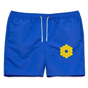 JWST - Männer Badeshorts - Royalblau - Vorne - AI Model Male 178 light (178cm)
