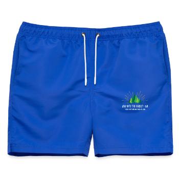 Und in den Wald gehe ich - Männer Badeshorts - Royalblau - Vorne - AI Model Male 178 light (178cm)