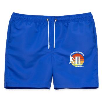Klimawandel Klimakleber spart Energie - Männer Badeshorts - Royalblau - Vorne - AI Model Male 178 light (178cm)