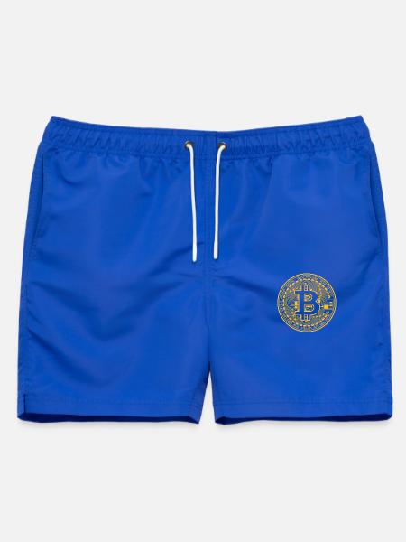 BTC - Bitcoin Coin - Männer Badeshorts - Royalblau