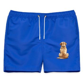 Labrador Retriever - Männer Badeshorts - Royalblau - Vorne - AI Model Male 178 light (178cm)