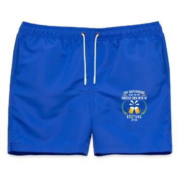 Trinkspruch für Bierliebhaber u Biertrinker löten - Männer Badeshorts - Royalblau - Vorne - AI Model Male 178 light (178cm)