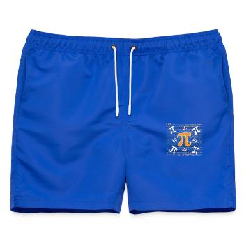 Pi-Tag - Glücklicher Pi-Tag - Männer Badeshorts - Royalblau - Vorne - AI Model Male 178 light (178cm)