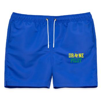 Drohnen-Pilot - Männer Badeshorts - Royalblau - Vorne - AI Model Male 178 light (178cm)