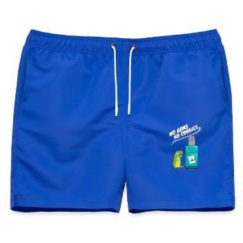 Keine Arme keine Kekse lustiger Dino - Männer Badeshorts - Royalblau - Vorne - AI Model Male 178 light (178cm)