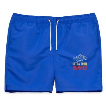 Ultra-Trailrunner - Männer Badeshorts - Royalblau - Vorne - AI Model Male 178 light (178cm)