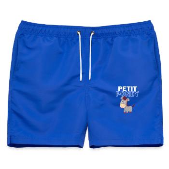 Kleines Pony - Männer Badeshorts - Royalblau - Vorne - AI Model Male 178 light (178cm)