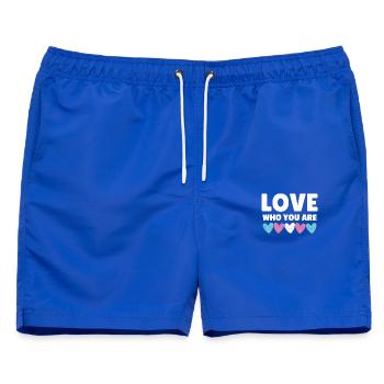 Transgender. Liebe, wer du bist - Männer Badeshorts - Royalblau - Vorne - AI Model Male 178 light (178cm)