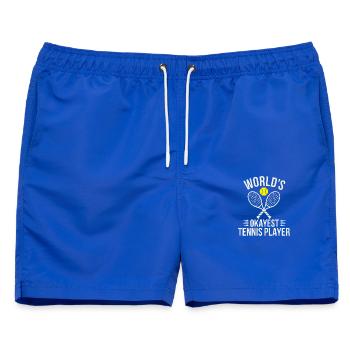 Tennis T-Shirt Worlds okayest Tennis Player funny - Männer Badeshorts - Royalblau - Vorne - AI Model Male 178 light (178cm)