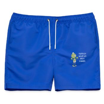 Eigentlich wollte ich nackt kommen Frosch Mumie - Männer Badeshorts - Royalblau - Vorne - AI Model Male 178 light (178cm)