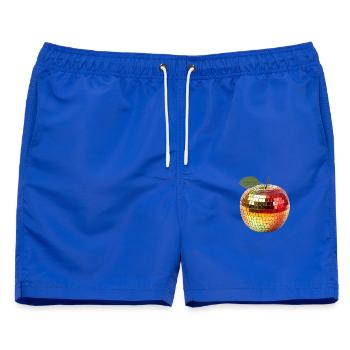 Disco Party Früchte, Apfel - Männer Badeshorts - Royalblau - Vorne - AI Model Male 178 light (178cm)