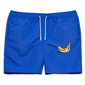 Disco Party Früchte, Banane - Männer Badeshorts - Royalblau - Vorne - AI Model Male 178 light (178cm)