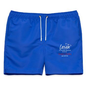Lehrmotivation mit Brille - Männer Badeshorts - Royalblau - Vorne - AI Model Male 178 light (178cm)